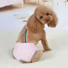 Vestuário para cães lavável listrado feminino calças fisiológicas dot print calcinha sanitária shorts roupa interior fralda suprimentos para animais de estimação