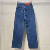 Kvinnliga jeans designer byxor kvinnor män brev broderade grafiska denimbyxor lösa jeans lyx mode fasta färg denim byxor aqgz