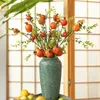 Flores decorativas, ramas de frutas artificiales, rama de fruta de Granada simulada, flor de baya, decoración del hogar, adorno, accesorios Po