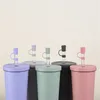 Vasos desechables Pajitas Tapón a prueba de polvo de silicona Simple y lindo Leche Forma de té Cubierta Decoración Bebida Sellado Paraguas para bebidas Niños