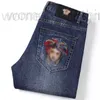 Diseñador Jeans para hombres Colección de diseñadores Ropa para hombres Otoño Nuevos jeans bordados Pantalones de pierna micro elásticos AJDG G11Z