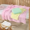 Battaniyeler 6 Katman Muslin Kareler Bebek Düz Renk Doğdu Bebek Banyosu Havlu Eşyaları Pamuk Kabarcıklı Gezzet Swaddle