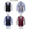 Coletes masculinos 2024 moda colete festa sem mangas sólida tops outono colete formal masculino escritório outwear negócios quente