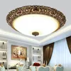 Ceiling Lights European Retro Resin Dimming Bedroom Lamp Living Room Balcony Aisle LED Round El Luxury Lamps Lighting