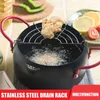 Kitchen Storage Semicircle Oil Filter Racks Frying Rack Drain Holder