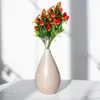 Dekorativa blommor 2 datorer Simulerade jordgubbsdekorationer Ornament Bouquet Artificial PVC Fake Adorn Bride Vases Home