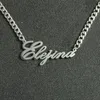 Necklaces Cuba Figaro Chain Bijoux Femme Old English Name Necklaces Maxi Colar for Women Bridesmaid Custom Nameplate Necklaces Jewelry