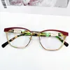 24newarrival luxury design tfco lady optical frame 232t 53-18-145lightweight quality multi-color metal eyebrow fullrim for prescription goggles fullset case