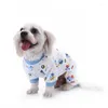 Vêtements pour chiens Pyjamas pour chiens Vêtements en coton Tenues d'hiver Pet Coupe-vent Chaud Veste par temps froid Gilet Confortable Onesie Combinaison Tenue