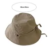 Berets Wide Brim Sun Hat Lady Fisherman Stylish Women's Lace-up Windproof Strap Anti-uv Sunshade Summer Cap