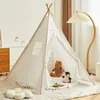Drop Children's Tentipi Tipi Polding Kids Play House Indoor Outdoor Camping House Boys Gilrs Indian Castle Tents Wigwam 240113
