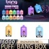 bang vape Bang King 15000 Puffs Vape jetable E Cigarettes 25 ml Pod prérempli 650 mah Batterie rechargeable 0/2/3/5% 12 Saveurs bang box 12000