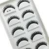 Partihandel 5 par 3D Natural Mink False Eyelashes Makeup Extension Eyelash Fake Eye Lashes Faux Cils Make Up Beauty Cilios 240113