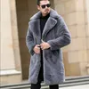 cappotto termico invernale moda imitazione pelliccia cappotto di pelliccia da uomo lungo cappotto termico in pelliccia di visone giacca di grandi dimensioni 240113
