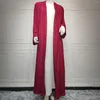 Vêtements ethniques Ramadan Vêtements Vintage Cardigan Top Long Femme Musulmane Tunique Manteau Mode Tricoté Saoudien Marocain Caftan Luxe 2024 Jilbaab