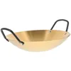 Casseroles Pot En Acier Inoxydable Sec Double Oreilles Ramen Cuisine Ustensile De Cuisine En Métal Wok Pan Fondue