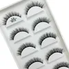 Partihandel 5 par 3D Natural Mink False Eyelashes Makeup Extension Eyelash Fake Eye Lashes Faux Cils Make Up Beauty Cilios 240113