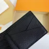 Genuine leather Designers Men plaid wallets designer purses luxury leather short mens wallet Card Holder wallets classic pocket 5A Genuine leather Bag