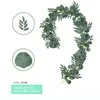 Decorative Flowers 2M Artificial Eucalyptus Rattan Green Leaf Plant Vine Silk Willow Ivy Wreath Wall Hanging Garland Home Wedding Party Arch