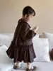 Robes de fille 7616 robe d'enfants automne 2024 manches coréennes princesse fille 3-9 ans enfant
