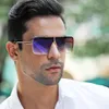 New Style One-piece Internet Red Large Square Sunglasses Men's Fashion Street Photo Sunglasses 1272