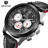 Relogio Masculino BENYAR mode chronographe Sport hommes montres haut de gamme de luxe Quartz montre militaire mâle erkek kol saati302J