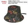 Berets Noite Jardim Balde Chapéu Sun Cap Flor Padrão Floral Vintage Retro Simples Botânico Escandinavo Dobrável Ao Ar Livre Pescador