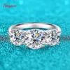 Smyoue biały złoto 42CT Pierścień dla kobiet Bringling Lab Diamond Wedding Proase S925 Solid Srebrna biżuteria Wholesale 240113