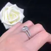 T GGカスタムファインジュエリーS925スライバー2CT 8.2mmモイサナイトダイヤモンドDモイサナイト婚約リング