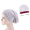 Gorro de satén con forro para mujer, gorro de quimio con banda elástica, gorro para dormir durante la noche, gorros para quimioterapia contra el cáncer, accesorios para el cabello