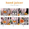 Professional Citrus Juicer Manual Press And Orange Squeezer Stainless Steel Countertop For Fresh Juice 240113