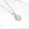 Necklaces Kaletine Women Men Hamsa Hand Necklace Sterling Sier Zircon Evil Eye Pendant & Chain Hip Hop Turkish Luck Jewelry