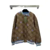 Dames herfst- en winterdesignerjack verdikte koude wol tweed patchwork lederen mouw zwaar borduurjack 4CYS7