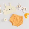 Clothing Sets Born Infant Baby Girls Outfit Summer Sleeveless Tank Tops Elastic Waist Shorts Headband Clothes Set