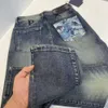 Homens de luxo jeans designer jeans mens mulheres moda carta calças gráficas casuais high end lavagem pesada estiramento magro perna pequena denim