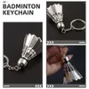 Keychains 2 Pcs Pingpong Badminton Keychain Gifts Sports Item Chains Zinc Alloy Party Favors