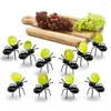 Вилки 24 шт. многоразовые вилки в виде муравьев, фруктовые зубочистки, десертные детские и праздничные аксессуары