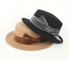Bérets 202412-YK-2509263 Ins Chic hiver Grande-Bretagne laine feutre velours ruban croisé Fedoras casquette hommes femmes loisirs Panama Jazz chapeau