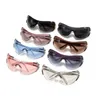 Sonnenbrille Millennium für Damen, große Größe, rosa, einteilig, rahmenlos, personalisierbar, handgefertigt, Diamanten 3574