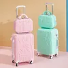 Suitcases Love Cartoon Luggage Female Pull Bar Suit Box Universal Wheel Password Travel 20 " Carry On Boarding