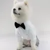Ubrania odzieży dla psa garnituru smokingowe kostiumy formalne dżentelmeńskie kamizelka weselna