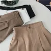 Short plissé surdimensionné d'été, taille haute, pantalon Aline à jambes larges, décontracté, goutte 240113