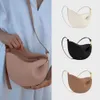 Women's Bag Tonca Pea Bag Genuine Leather Female Crowd Design 2023 New Single Shoulder Crossbody Cowhide Saddle Bag