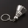 Keychains 2 Pcs Pingpong Badminton Keychain Gifts Sports Item Chains Zinc Alloy Party Favors