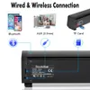 Alto-falantes 20w Soundbar Tv Portátil Sem Fio Bluetooth 5.0 HiFi Subwoofer Som Estéreo 3D com Suporte de Controle Remoto Tf Aux
