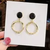 Backs Earrings Fake Piercing Geometric Irregular Round Circle Ear Clip Korean Gold Plated Jewelry For Women Earcuffs Kolczyki