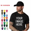 GEEN Prijs 100% Katoen Korte Mouw O-hals Mannen T-shirt Tops Tee Aangepaste Print Uw Eigen Ontwerp Merk Unisex T-shirt 240113