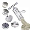 5 Mould Manual Noodle Maker Press Pasta Machine Spaghetti Making Stainless Steel Fruit Cutter Juicer Kitchen Tool 240113