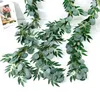 Decorative Flowers 2M Artificial Eucalyptus Rattan Green Leaf Plant Vine Silk Willow Ivy Wreath Wall Hanging Garland Home Wedding Party Arch