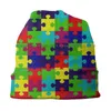 Berretti per la consapevolezza dell'autismo Cappello lavorato a maglia Gioco perplesso Rompicapo Colorato Rosso Blu Giallo Verde Divertimento Primaria Bambini Insegnanti Genitori 240113